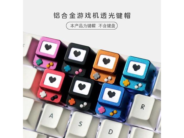 New arrival 1pc Aluminum alloy anode resin 3D personality backlit game machine key cap mechanical keyboard creativity keycap