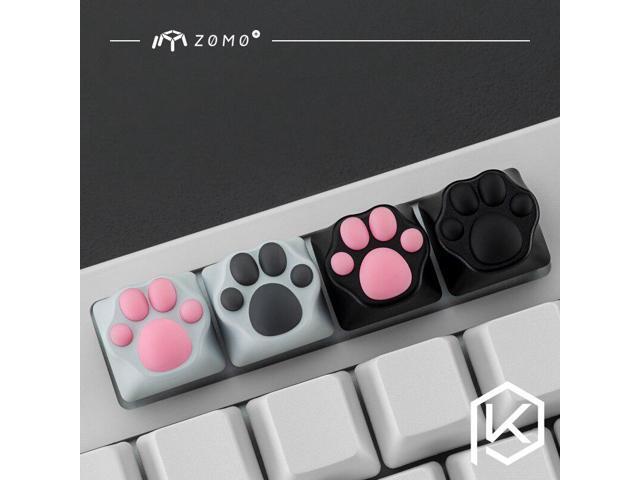 zomo Aluminum & Silicone Kitty Paw Artisan Keycap cat pad CNC anodized aluminum body Compatible with Cherry MX switches