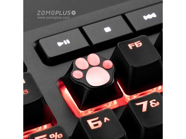 zomo Aluminum & Silicone Kitty Paw back lit Artisan Keycap cat pad CNC anodized aluminum body Compatible with Cherry MX switches