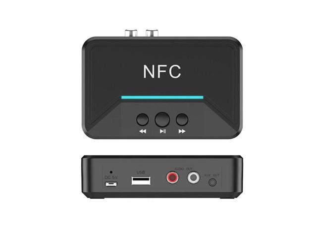 Bluetooth 50 Receiver Adapter NFC 35mm RCA Audio AUX Output Wireless Bluetooth Dongle Stereo Receptor for Amplifier Speaker