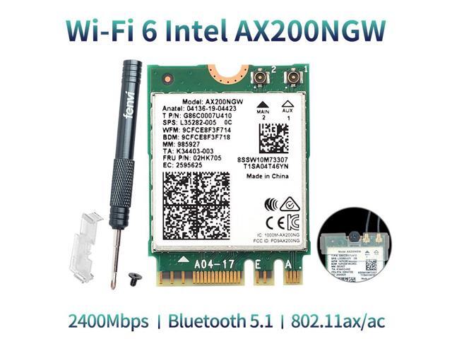Wireless Dual Band 2400Mbps WiFi 6 For Intel AX200 NGFF M2 Bluetooth 51 Wifi Card AX200NGW Wifi6 Adapter 24G/5Ghz 80211ac/ax