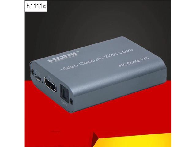 4K 60HZ USB 30 Loop Out Optical Output Video Capture Card 1080P 60fps HDMI Video Grabber Box for PS4 Game Record Live Streaming