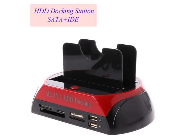 IDE SATA Dual All In 1 HDD Dock Docking Station Hard Disk Drive Hdd 25 35 Reader Usb 20 US External Box Enclosure Case