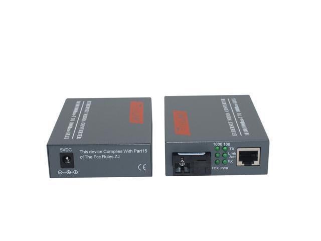 1 Pair HTB-GS-03 A/B Gigabit Fiber Optical Media Converter 1000Mbps Single Mode Single Fiber SC Port 20KM 3.28 Promotion