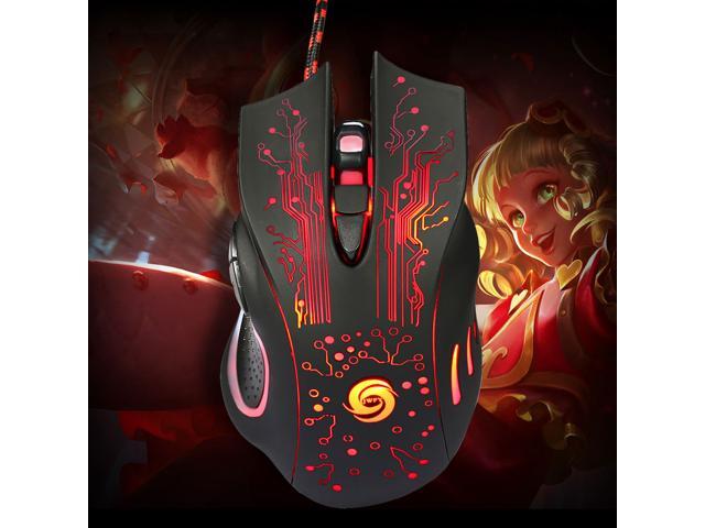 5500DPI 6-Button LED USB Optical Wired Gaming Mouse for Pro Gamer