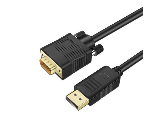 DisplayPort to VGA Cable 6FT DP to VGA Cable [24K Gold Plated] Standard DP Male to VGA Male Cable Compatible with Lenovo Dell HP and Other