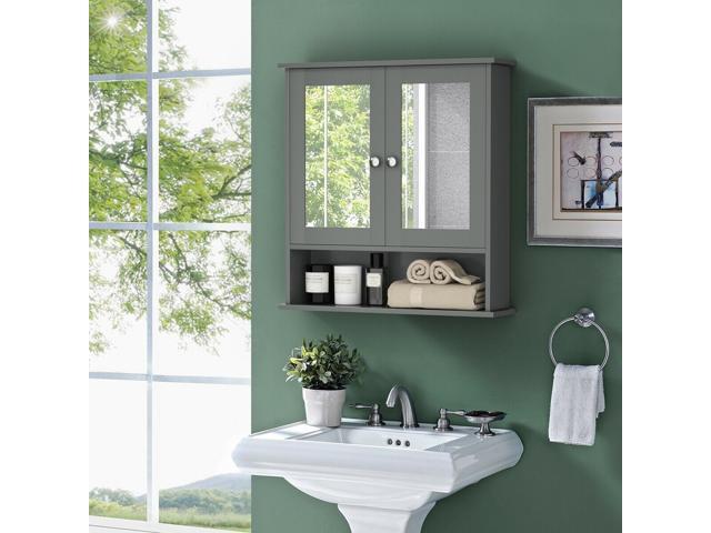 Bathroom Wall Mount Mirror Cabinet Organizer