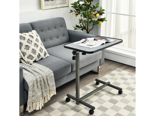 Over Bed Food Tray Small Rolling Computer Table