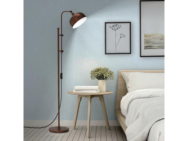 Industrial Floor Standing Pole Lamp with Adjustable Lamp Head