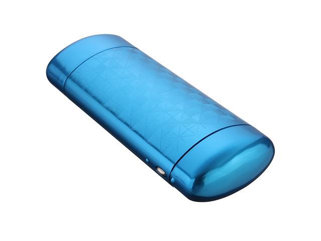 Aluminum Reading Glasses Storage Case Capsule Flip Top Eyewear Protector Box-Blue