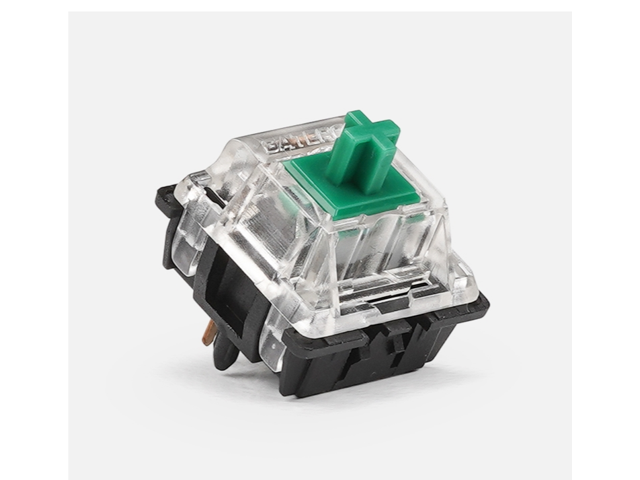 70PCS Pack 3Pin Gateron Clicky & Tactile Axis Green Switch Keyboard Switch for Mechanical Gaming Keyboard(for Filco Ducky etc)