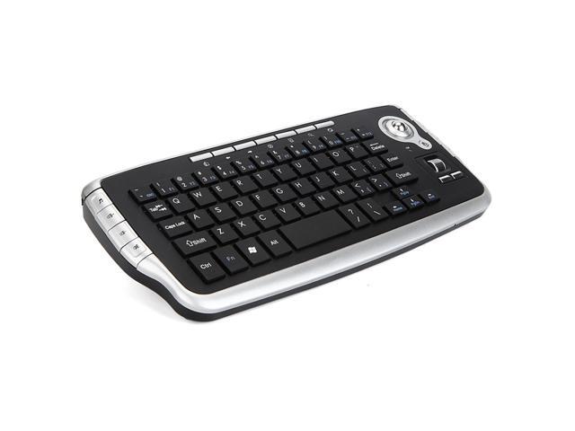 E30 24GHz Wireless Keyboard with Trackball Mouse Scroll Wheel Remote Control for Android TV BOX Smart TV PC Notebook Silver
