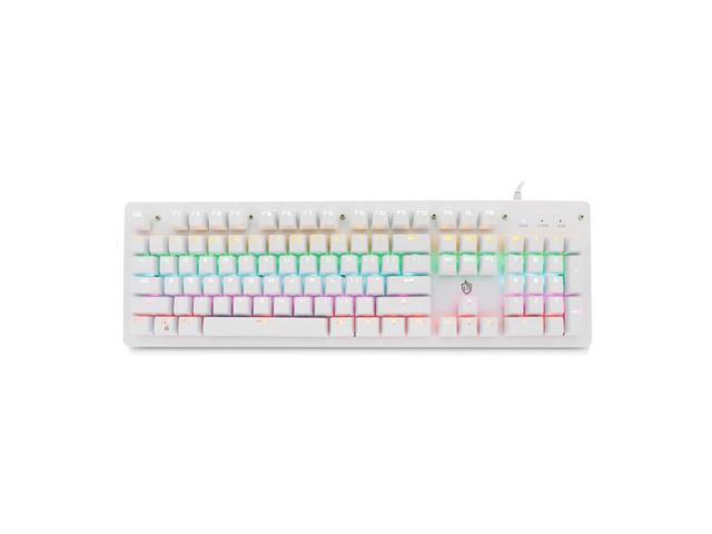 Illuminated Mechanical Keyboard 104 Keys Gaming Keyboard USB Powered Operated 6 Light Colors 9 Vivid Lighting Effects for Computer Laptop E-sports