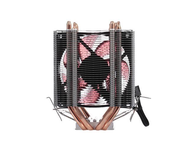 CPU Cooler Fan Heatsink 4 Heatpipe 2 Fans Quiet Heatsink Radiator Support 775/115x/AMD LED Blue Light