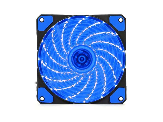 PC Case Fan 12CM Silent LED Cooler Fan Strong Wind 15 LED Blue Light