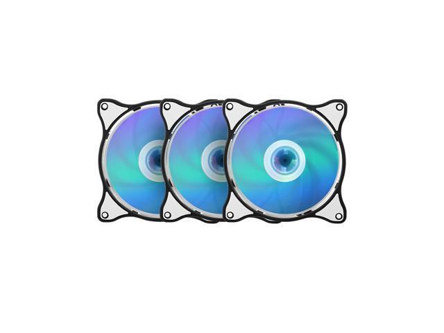 Computer Radiator RGB Fan 12cm RGB Case Cooling Fan Case Cooler Mute Cooling Fan with Adjustable Colorful RGB Light 3 Fans