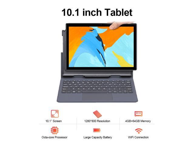 101 inch Tablet MTK6763 Octa-core Processor 1280*800 Resolution Android 80 System 4GB+64GB Tablet with Keyboard Grey US Plug