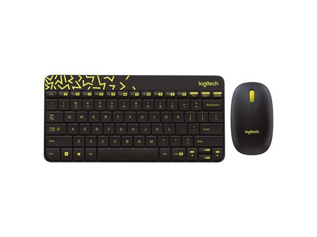 Logitech MK240 Nano Wireless Keyboard and Mouse Combo for Desktop Laptop Computer Home Office Using (Black)