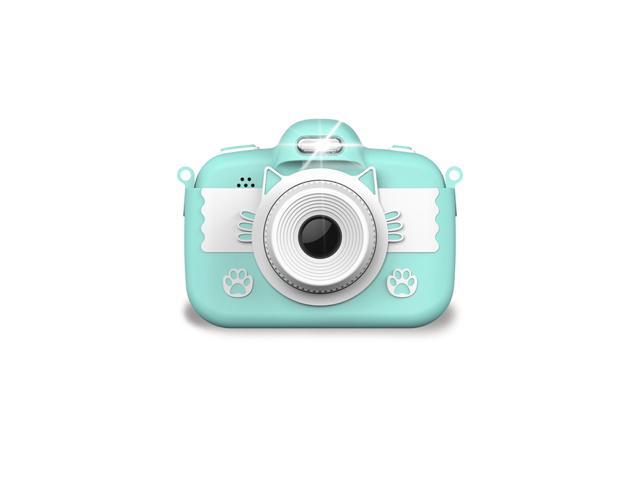 Kids Digital Video Camera Small Rechargeable Children's Selfie Camera with 1080P 18MP 30 Inch Screen 16GB Memory Card Lanyard Toys Gift for Boys