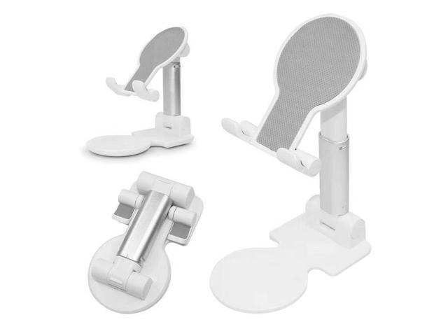 Foldable Desktop Smartphone Stand Tablet Bracket Phone Holder Adjustable Height for Live Streaming Online Video Chatting Singging TV Show Watching