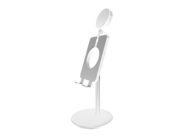 Desktop Smartphone Stand Tablet Bracket Phone Holder with LED Beauty Light 3500K-6000K Dimmable for Live Streaming Online Video Chatting Singging