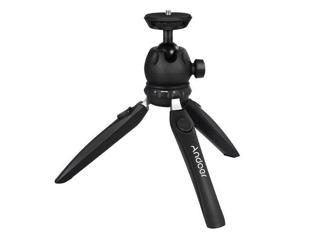 Andoer H20 Mini Tabletop Tripod Portable Foldable Phone Camera Tripod Stand with Removable Ball Head with 1/4 Inch Screw