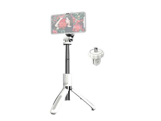 L02 Wireless BT Selfie Stick Integrated with Foldable Tripod Phone Holder Remote Control Max Length 100cm with Camera Base Universal for