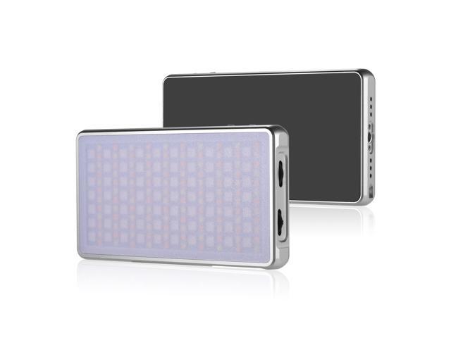 RGB LED Video Light Type-C 5000mAh Rechargeable Battery CRI 96+ Multiple Lighting Effect 2500K-8500K Dimming with OLED Display Screen for Camera