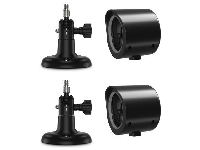 2Pack Outdoor Wall Mount Only compatible with Google Nest Cam Indoor 360 Degree Swivel Bracket Holder Waterproof Case Cover compatible with Google