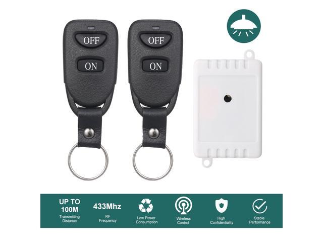 Smart Home 433Mhz AC85-220V 1CH Wireless Remote Switch Relay Receiver Transmitter Universal Remote Control Switch Module and 2PCS RF Transmitter