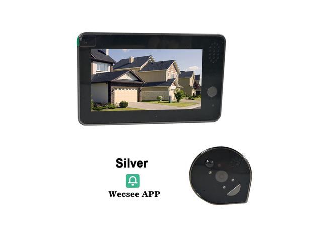 HD 1080P Peephole Door Camera Doorbell Digital Door Viewer 43-inch LCD Screen Night Vision Photo Shooting WiFi Connection Wecsee APP Control for