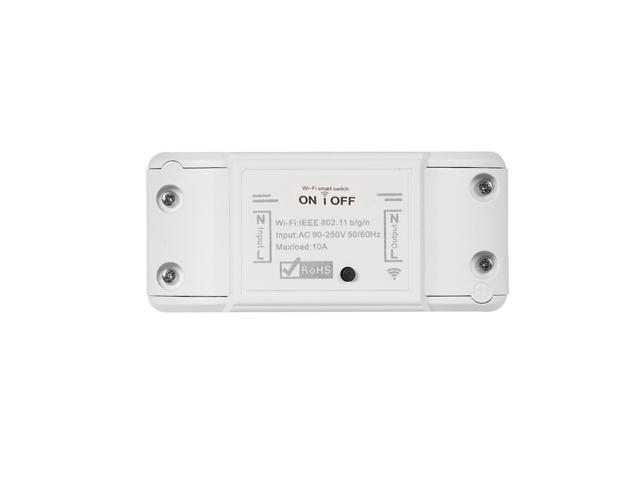 Tuya WiFi Smart Switch 10A/2200W Wireless Remote Switch Timer APP Control Universal Smart Home Automation Module Voice Control Compatible with