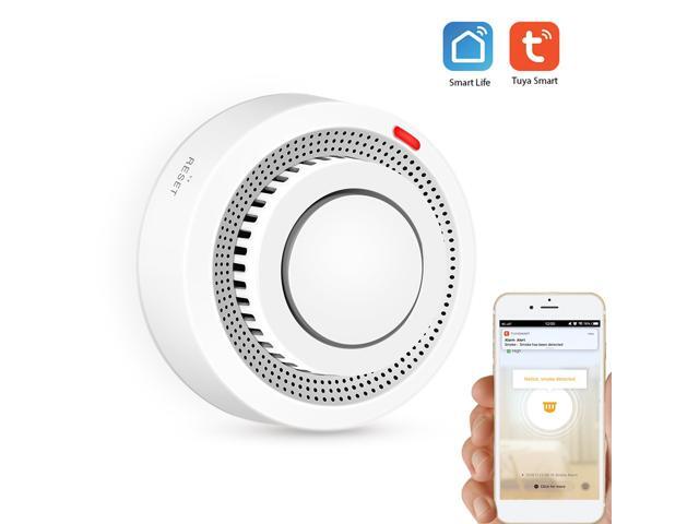 Wifi Smoke Detector Smart Fire Alarm Sensor Wireless Security System Smart Life Tuya APP Control Smart Home For Home Kitchen/Store/Hotel/Factory