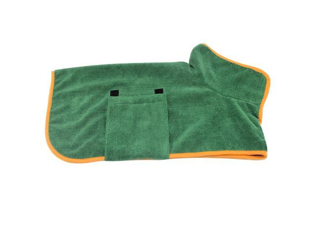 Dog Bathrobe Towel Dog Drying Coat Microfiber Fast Drying Super Absorbent Pet Dog Cat Bath Robe Towel M Size