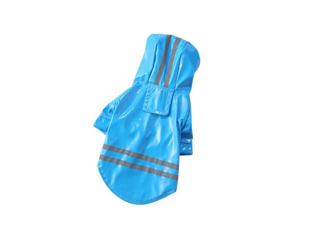 Pet Dog Reflective Raincoat Dog Rain Jacket With Hood Dog Rain Poncho 100% Waterproof Grey Reflective Stripe for Pet