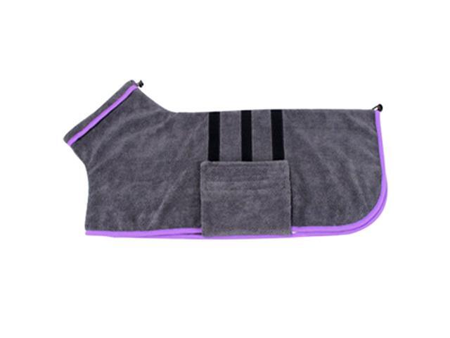 Dog Bathrobe Towel Dog Drying Coat Microfiber Fast Drying Super Absorbent Pet Dog Cat Bath Robe Towel S Size