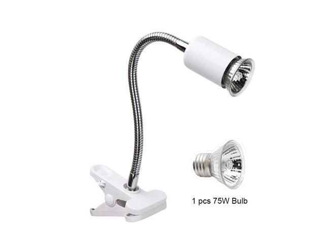 75W Reptile Heat Lamp Tortoise Heat Lamp Basking Lamp Heater Adjustable with Clip for Reptiles Lizard Turtle Aquarium Bulb Included