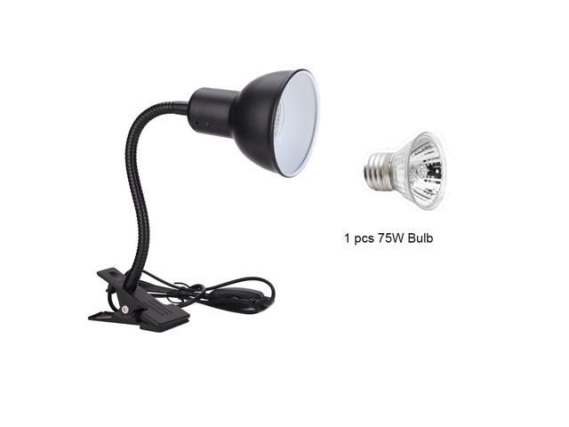75W Reptile Heat Lamp Tortoise Heat Lamp Basking Lamp Heater Adjustable with Clip for Reptiles Lizard Turtle Aquarium Bulb Included