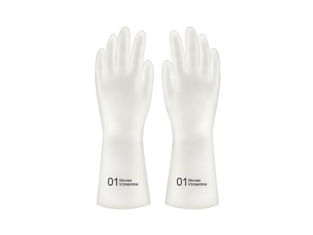 1 Pair Household Gloves Dishwashing Heat Resistant Rubber Gloves Anti-slip for Kitchen Household Pet Cleaning