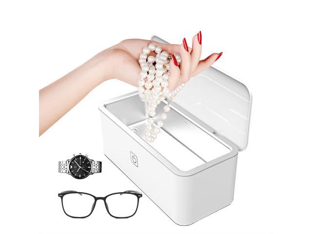 Mini Jewelry Cleaner 450ml Portable Professional Cleaning Machine for Eyeglasses Dentures Watches Razors Earrings Necklaces Rings Tools (220V)