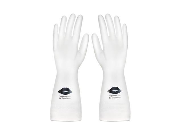 1 Pair Household Gloves Dishwashing Heat Resistant Rubber Gloves Anti-slip for Kitchen Household Pet Cleaning
