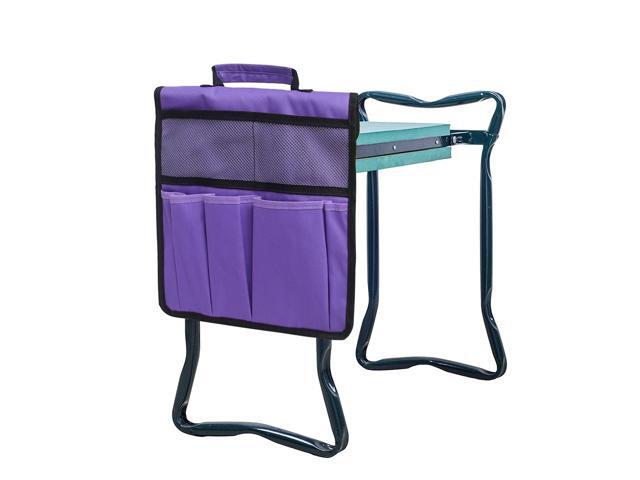 Garden Kneeler Tool Bag with Handle Pockets Foldable & Portable Tool Pouch Oxford Gardening Tools Hanging Storage Bag Organizer