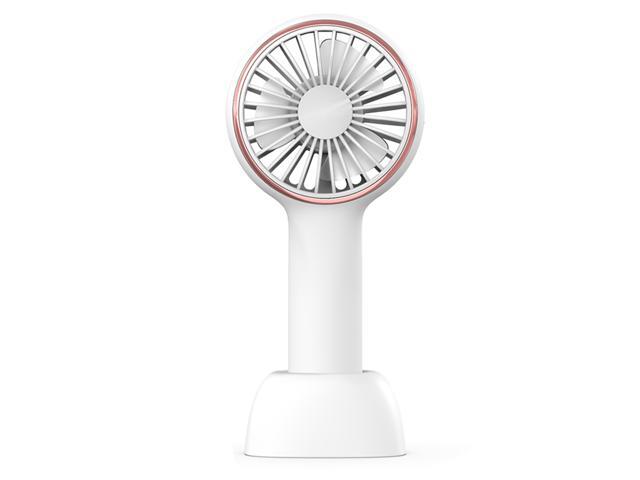 Handheld Fan with Base 1200mAh Battery Portable Mini Fan 3 Speed Low Noise Personal Desk Fan for Travel Camping Office Home Rechargeable Electric Fans