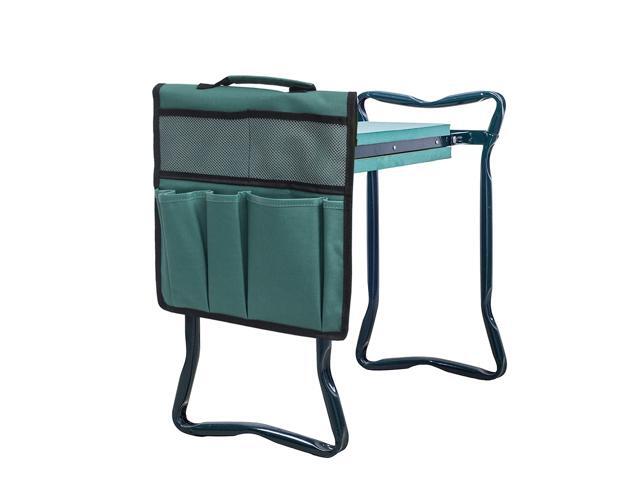 Garden Kneeler Tool Bag with Handle Pockets Foldable & Portable Tool Pouch Oxford Gardening Tools Hanging Storage Bag Organizer