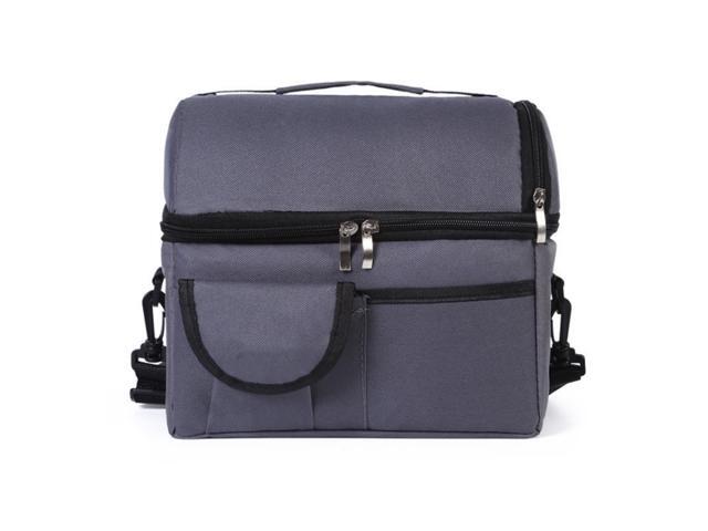 Large Insulated Lunch Bag Heat Preservation Bag Breast Milk Keeping Cooler Bag Dual Compartment Thermal Lunch Box