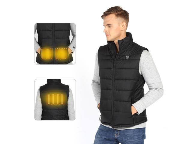 Men Women Heated Vest Winter Warm Heated Vest Heating Zip Jacket Lightweight USB Electric Warm Clothes for Outdoor Running Cycling Biking Driving