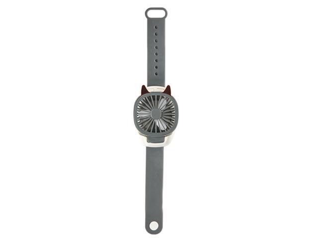 Portable Fan Mini Fan Portable Watch Fan with Comfortable Wrist Strap Colorful LED Light Three-speed USB Charging
