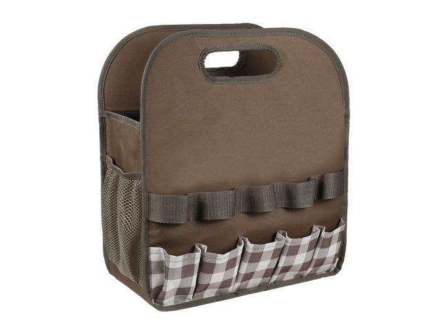 Gardening Tote Bag Tool Bag Gardener Storage Bag with Sturdy PE Board Garden Tool Storage Bag and Home Organizer with Pockets