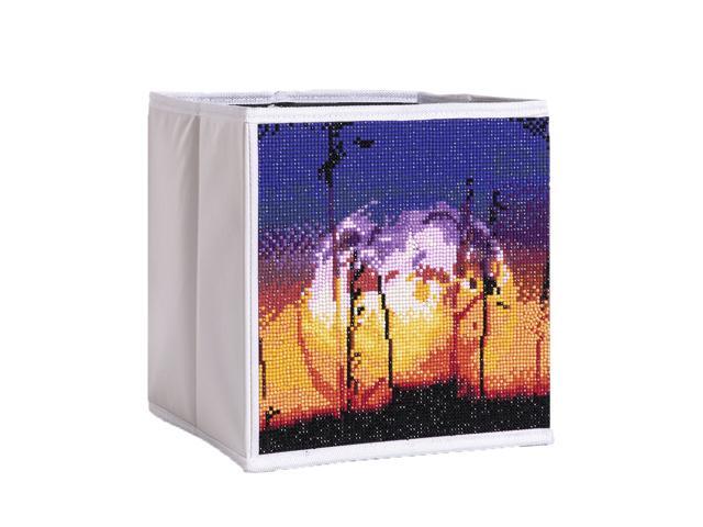 PU Leather Manual DIY Diamond Picture Storage Case Large Capacity With Dummy Plate Foldable Storage Case