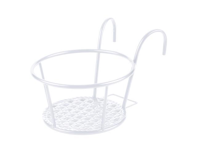 1 Pack Iron Art Plant Stand Rack Pastoral Flower Shelf Heavy Duty Balcony Patio Deck Window Hanging Planter Office Plant Holder with Hook for